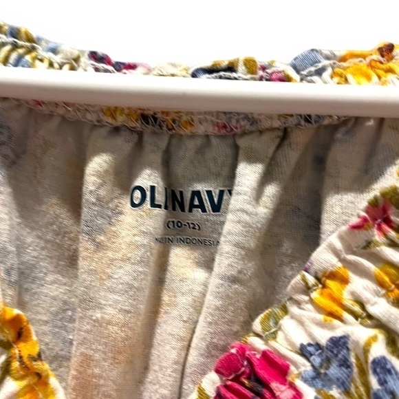 Old Navy girls, sunflower, floral, flower, print romper | size large 10/12 - Picture 2 of 3